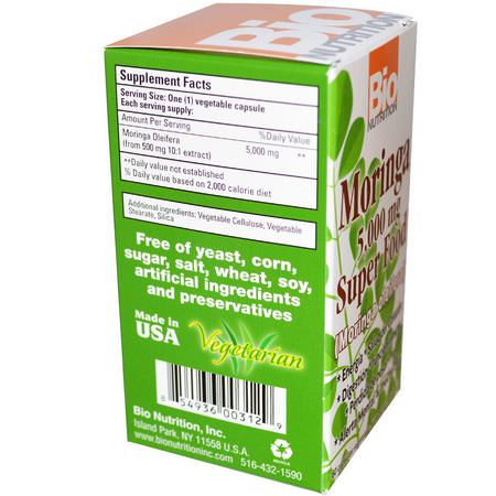 Bio Nutrition, Moringa Super Food, 500 mg, 60 Veggie Caps:Moringa, سوبرفوودس