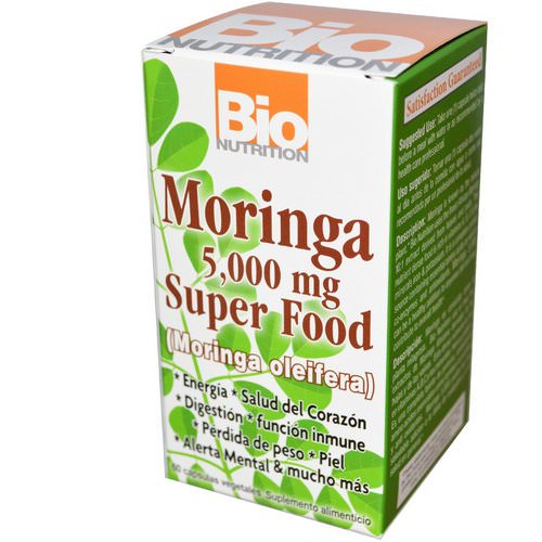 Bio Nutrition, Moringa Super Food, 500 mg, 60 Veggie Caps فوائد