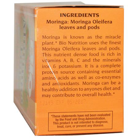 Bio Nutrition, Moringa Tea, 30 Tea Bags, 2.1 oz (58.8 g):شاي الأعشاب