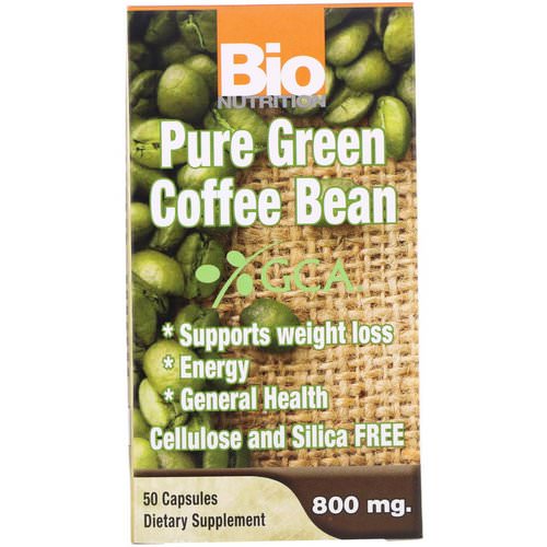 Bio Nutrition, Pure Green Coffee Bean, 800 mg, 50 Capsules فوائد