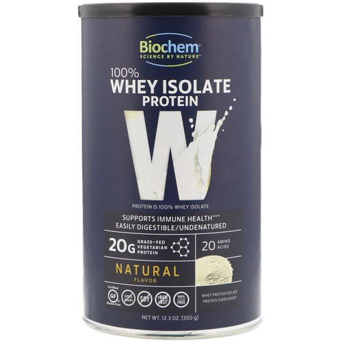 Biochem, 100% Whey Isolate Protein, Natural Flavor, 12.3 oz (350 g) فوائد