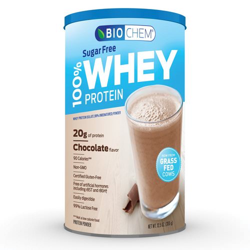 Biochem, 100% Whey Protein, Sugar Free, Chocolate Flavor, 12.5 oz (355 g) فوائد
