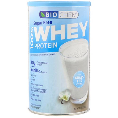 Biochem, 100% Whey Protein, Sugar Free, Vanilla, 11.8 oz (336 g) فوائد