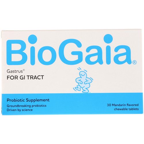 BioGaia, Gastrus, For GI Tract, Mandarin Flavored, 30 Chewable Tablets فوائد