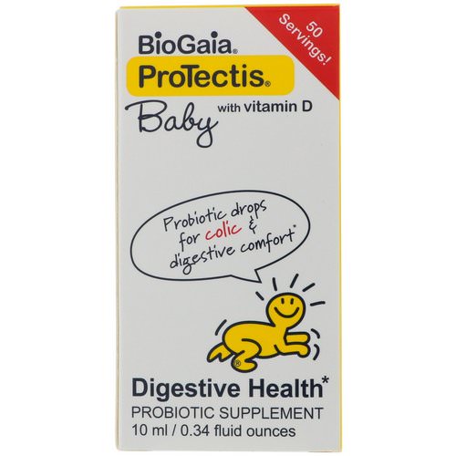 BioGaia, ProTectis, Baby, With Vitamin D, Digestive Health, Probiotic Supplement, 0.34 fl oz (10 ml) فوائد