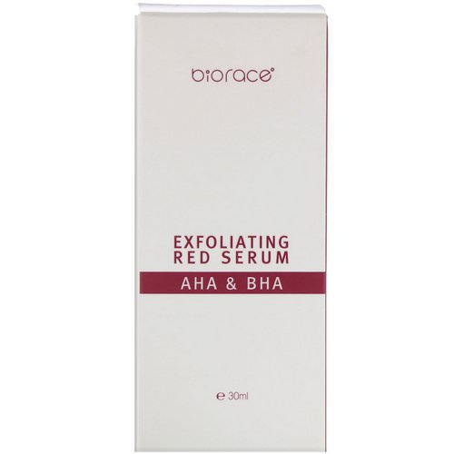 Biorace, Exfoliating Red Serum, AHA & BHA, 1.01 oz (30 ml) فوائد