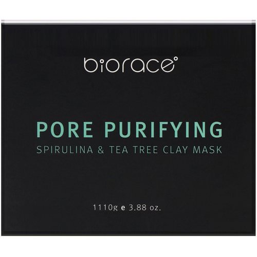 Biorace, Pore Purifying, Spirulina & Tea Tree Clay Mask, 3.88 oz (110 g) فوائد