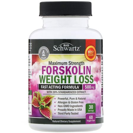 BioSchwartz Forskolin Forskohlii - Forskolin Forskohlii, ال,زن, النظام الغذائي, المكملات الغذائية