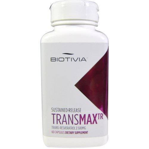Biotivia, TransmaxTR, Trans-Resveratrol, 500 mg, 60 Capsules فوائد