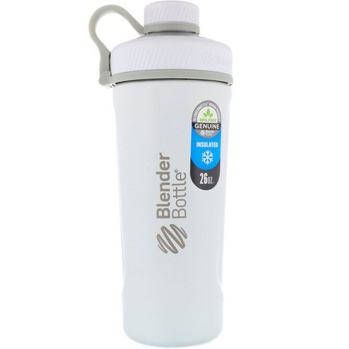 Blender Bottle, Blender Bottle Radian, Insulated Stainless Steel, Matte White, 26 oz فوائد