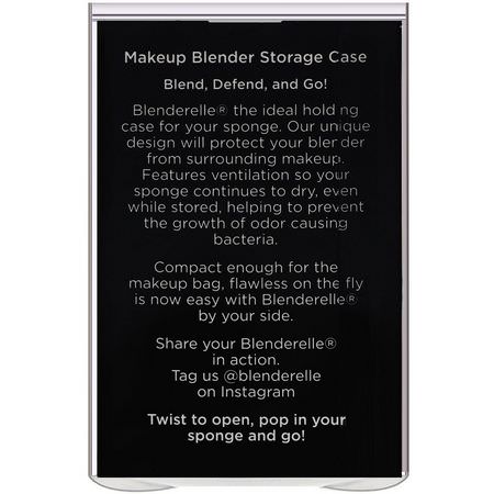 Blenderelle, Makeup Blender Case, Gold, 1 Count:فرش الماكياج, الماكياج