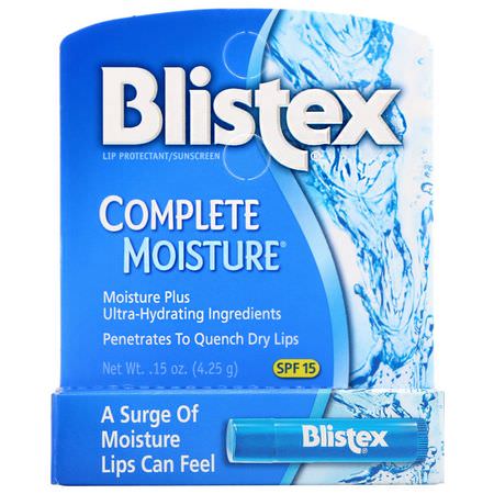 Blistex, Complete Moisture, Lip Protectant/Sunscreen, SPF 15, .15 oz (4.25 g):SPF, مرهم الشفة