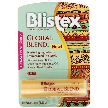 Blistex, Global Blend, Lip Protectant/Sunscreen, SPF 15, 0.13 oz (3.69 g):SPF, مرهم الشفة