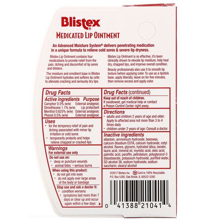 Blistex Medicated - Medicated, مرطب الشفاه, العناية بالشفاه, باث