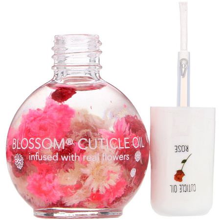Blossom, Cuticle Oil, Rose, 0.42 fl oz (12.5 ml):العناية بالبشرة, العناية بالأظافر