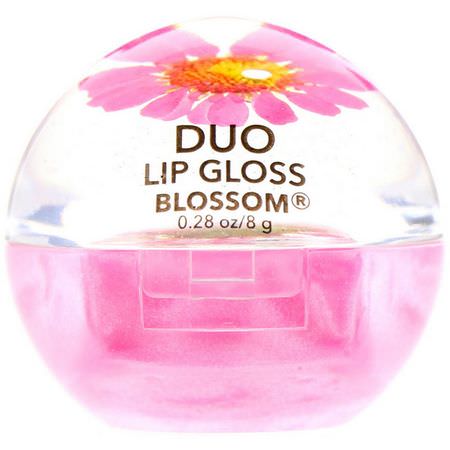 Blossom, Duo Lip Gloss, Magenta Flower, 0.28 oz (8 g):ملمع شفاه, شفاه