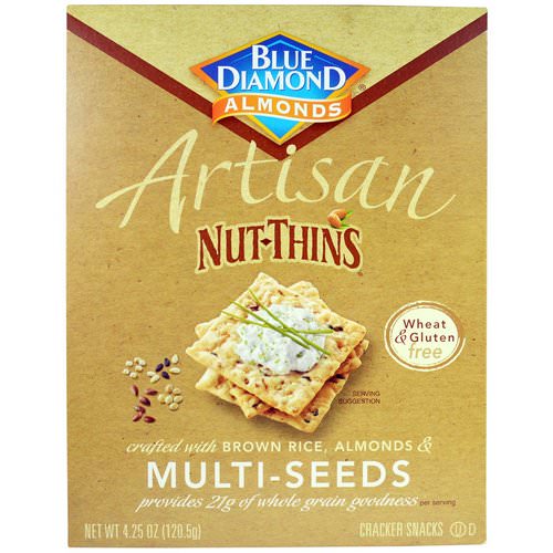 Blue Diamond, Artisan Nut-Thins, Multi-Seeds Cracker Snacks, 4.25 oz (120.5 g) فوائد