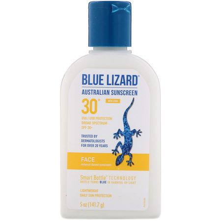 Blue Lizard Australian Sunscreen Face Sunscreen - وجه Sunscreen, حمام