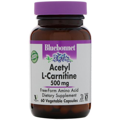 Bluebonnet Nutrition, Acetyl L-Carnitine, 500 mg, 60 Vegetable Capsules فوائد