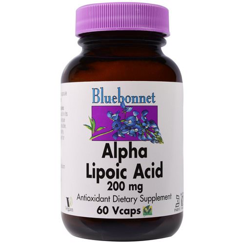 Bluebonnet Nutrition, Alpha Lipoic Acid, 200 mg, 60 Vcaps فوائد