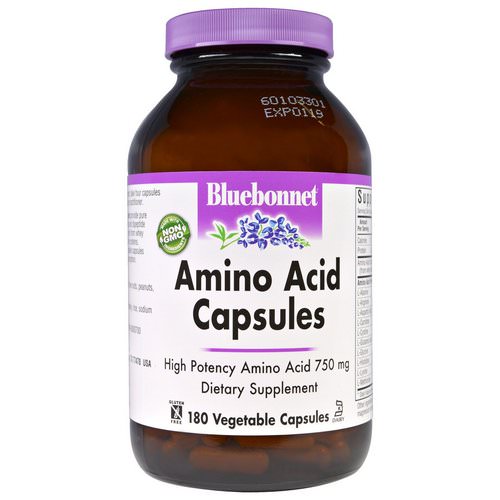 Bluebonnet Nutrition, Amino Acid Capsules, 180 Veggie Caps فوائد