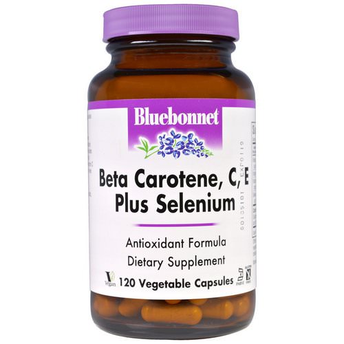Bluebonnet Nutrition, Beta Carotene, C, E Plus Selenium, 120 Veggie Caps فوائد
