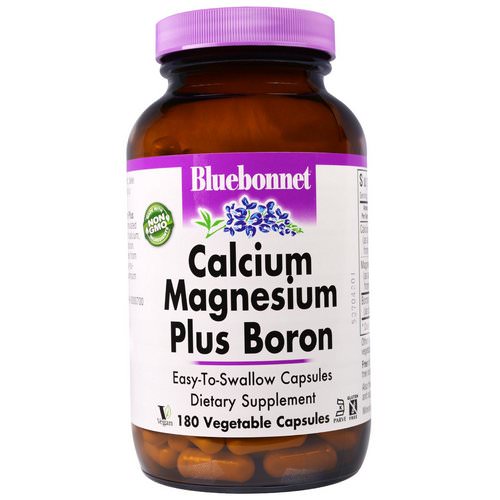 Bluebonnet Nutrition, Calcium Magnesium Plus Boron, 180 Veggie Caps فوائد