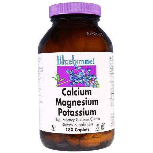 Bluebonnet Nutrition, Calcium Magnesium Potassium, 180 Caplets فوائد