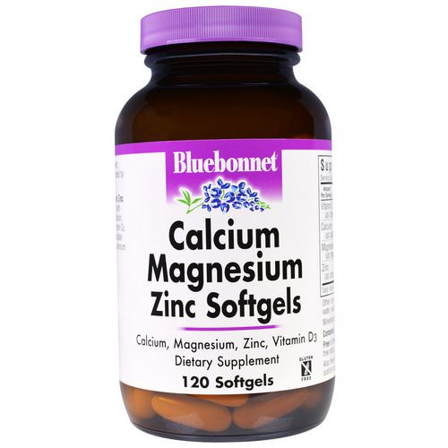 Bluebonnet Nutrition, Calcium Magnesium Zinc, 120 Softgels فوائد