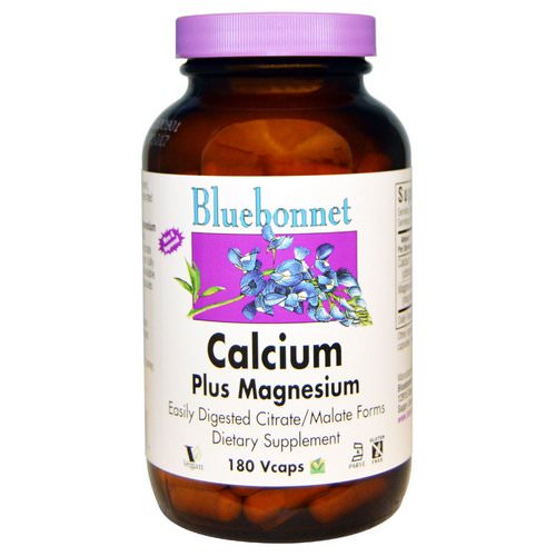 Bluebonnet Nutrition, Calcium Plus Magnesium, 180 Veggie Caps فوائد