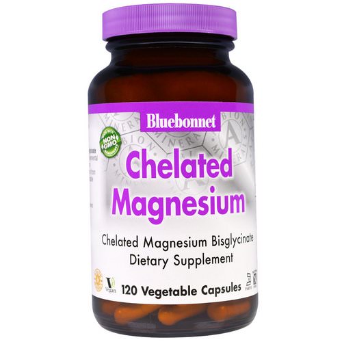 Bluebonnet Nutrition, Chelated Magnesium, 120 Veggie Caps فوائد