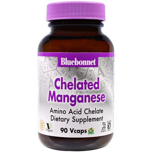 Bluebonnet Nutrition, Chelated Manganese, 90 Vcaps فوائد
