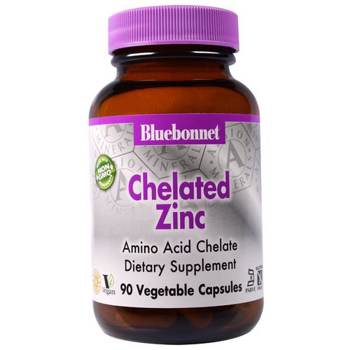 Bluebonnet Nutrition, Chelated Zinc, 90 Veggie Caps فوائد