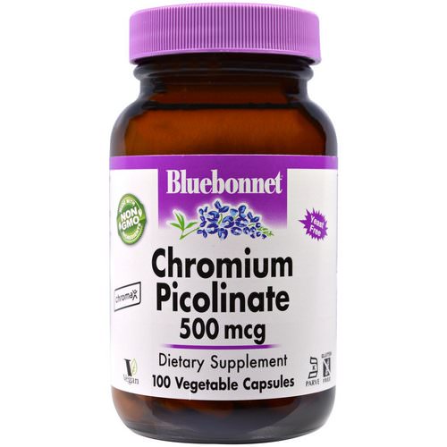 Bluebonnet Nutrition, Chromium Picolinate, 500 mcg, 100 Veggie Caps فوائد
