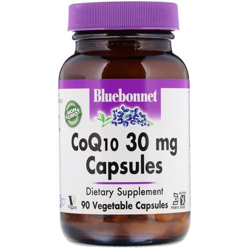 Bluebonnet Nutrition, CoQ10, 30 mg, 90 Vegetable Capsules فوائد