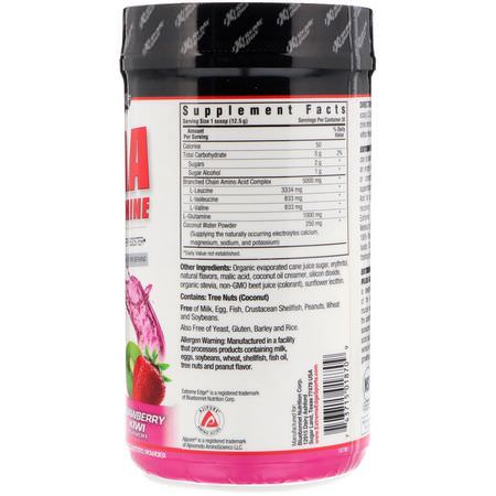Bluebonnet Nutrition, Extreme Edge BCAA Plus Glutamine, Strawberry Kiwi Flavor, 13.23 oz (375 g):BCAA,الأحماض الأمينية