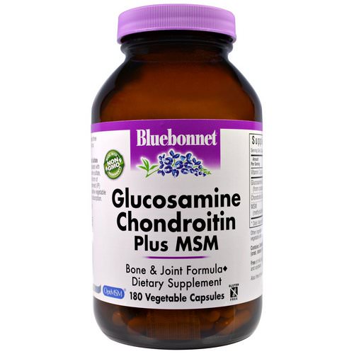 Bluebonnet Nutrition, Glucosamine Chondroitin Plus MSM, 180 Veggie Caps فوائد