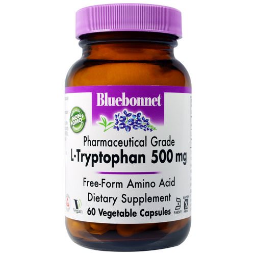 Bluebonnet Nutrition, L-Tryptophan, 500 mg, 60 Veggie Caps فوائد