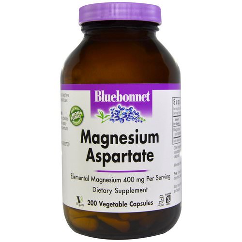 Bluebonnet Nutrition, Magnesium Aspartate, 200 Veggie Caps فوائد