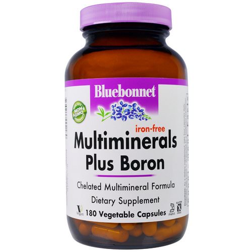 Bluebonnet Nutrition, Multiminerals Plus Boron, Iron-Free, 180 Veggie Caps فوائد