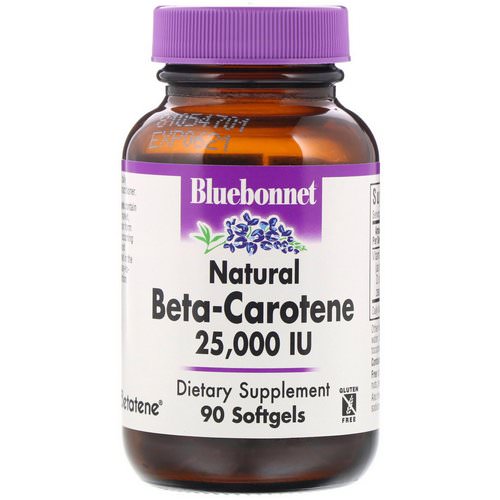 Bluebonnet Nutrition, Natural Beta-Carotene, 25,000 IU, 90 Softgels فوائد