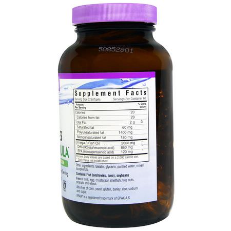 Bluebonnet Nutrition, Natural Omega-3, Brain Formula, 120 Softgels:زيت السمك أوميغا 3, EPA DHA