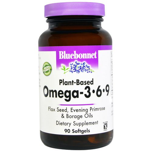 Bluebonnet Nutrition, Plant-Based Omega-3-6-9, 90 Softgels فوائد
