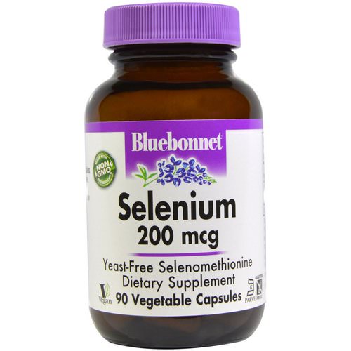 Bluebonnet Nutrition, Selenium, Yeast-Free Selenomethionine, 200 mcg, 90 Veggie Caps فوائد
