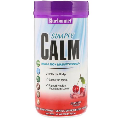 Bluebonnet Nutrition, Simply Calm, Cherry Flavor, 16 oz (454 g) فوائد