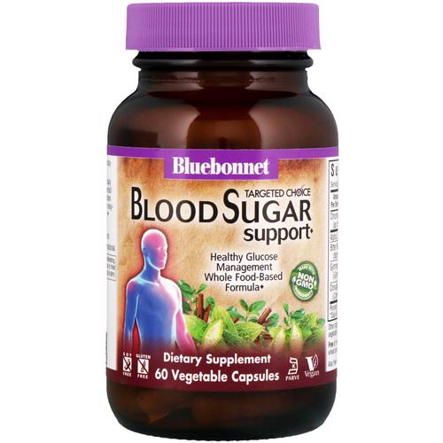 Bluebonnet Nutrition, Targeted Choice, Blood Sugar Support, 60 Vegetable Capsules فوائد