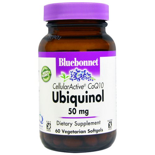 Bluebonnet Nutrition, Ubiquinol, Cellular Active CoQ10, 50 mg, 60 Veggie Softgels فوائد
