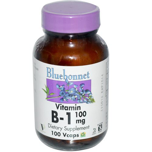 Bluebonnet Nutrition, Vitamin B-1, 100 mg, 100 Vcaps فوائد