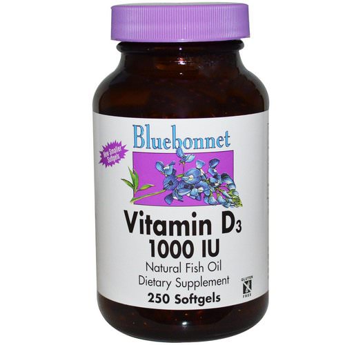 Bluebonnet Nutrition, Vitamin D3, 1000 IU, 250 Softgels فوائد