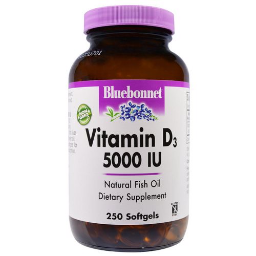 Bluebonnet Nutrition, Vitamin D3, 5000 IU, 250 Softgels فوائد